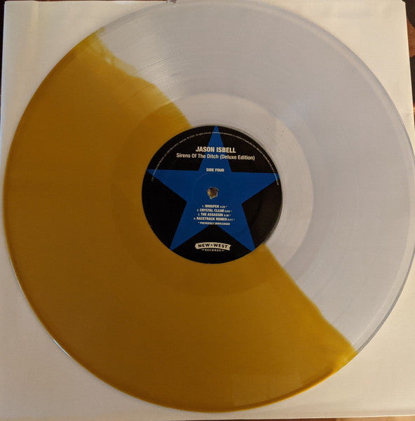 Jason Isbell - Sirens Of The Ditch - Mint- 2 LP Record 2021 Newbury Comics Exclusive New West USA Clear/Mustard Split Vinyl - Alternative Rock / Country Rock - Shuga Records