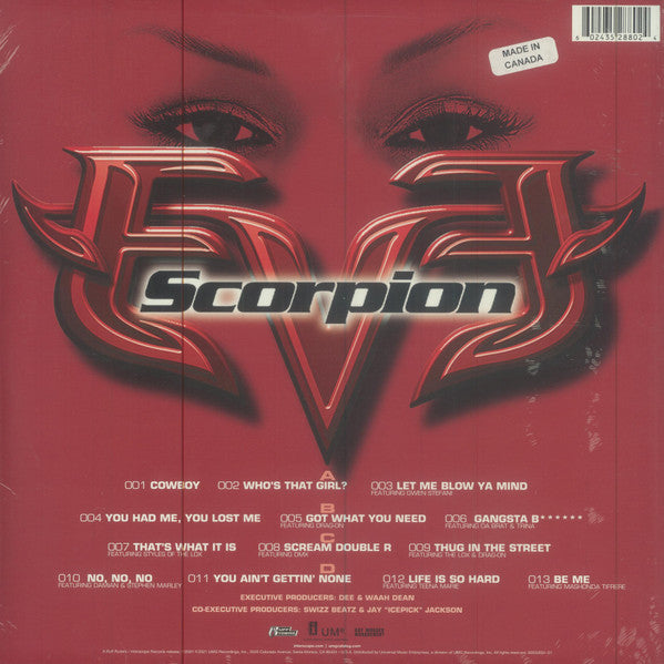 Eve - Scorpion (2001) - New 2 LP Record 2021 Ruff Ryders Interscope Black Vinyl - Hip Hop - Shuga Records