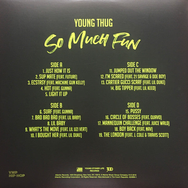 Young Thug - So Much Fun (2019) - Mint- 2 LP Record 2021 Atlantic 300 Entertainment Vinyl Me Please Green Vinyl & Booklet - Hip Hop / Trap - Shuga Records