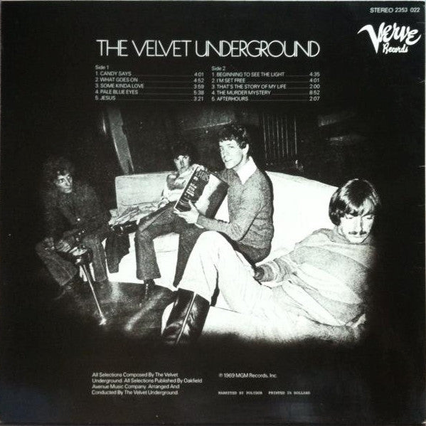 The Velvet Underground - The Velvet Underground (1969) - Mint- LP (VG cover) Record 1972 Verve Netherlands Vinyl - Psychedelic Rock / Art Rock / Avantgarde - Shuga Records