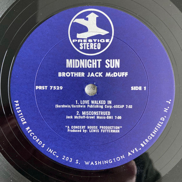 Brother Jack McDuff - Midnight Sun - VG LP Record 1968 Prestige