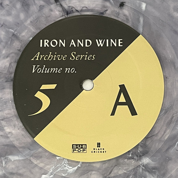 Iron And Wine ‎– Archive Series Volume No. 5 - New LP Record 2021 Sub Pop Spotify Exclusive Clear w/Black & White  Vinyl - Soft Rock / Indie Folk - Shuga Records