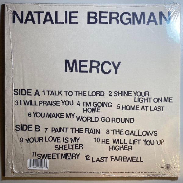 Natalie Bergman - Mercy - New LP Record 2021 Third Man USA Blue Vinyl - Rock / Pop - Shuga Records