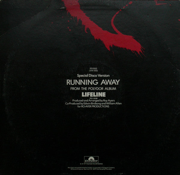 Roy Ayers Ubiquity ‎- Running Away - VG 12" Single Record 1979 Polydor USA Vinyl - Funk / Disco / Jazz-Funk - Shuga Records