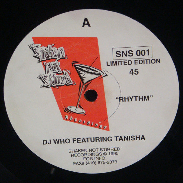 DJ Who Featuring Tanisha / DJ Who vs. Bassbin Twins - Rhythm / Untitled - VG 12" Single Record 1995 Shaken Not Stirred USA Vinyl - Breakbeat - Shuga Records
