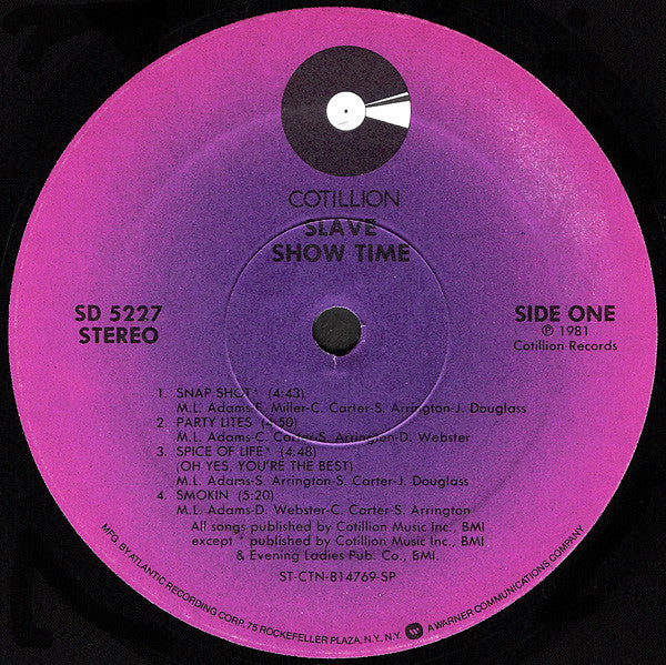 Slave - Show Time - VG+ LP Record 1981 Cotillion USA Original Vinyl - Boogie / Funk / Disco - Shuga Records