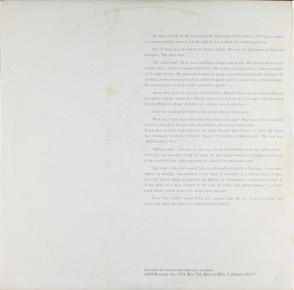 Fairport Convention - "Babbacombe" Lee - Mint- LP Record 1971 A&M USA Original Vinyl & Book Folk Rock - Shuga Records