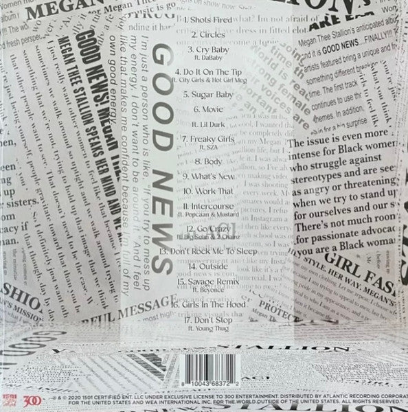 Megan Thee Stallion - Good News - New 2 LP Record 2021 Atlantic 300 Entertainment Target Exclusive Red Vinyl - Hip Hop - Shuga Records