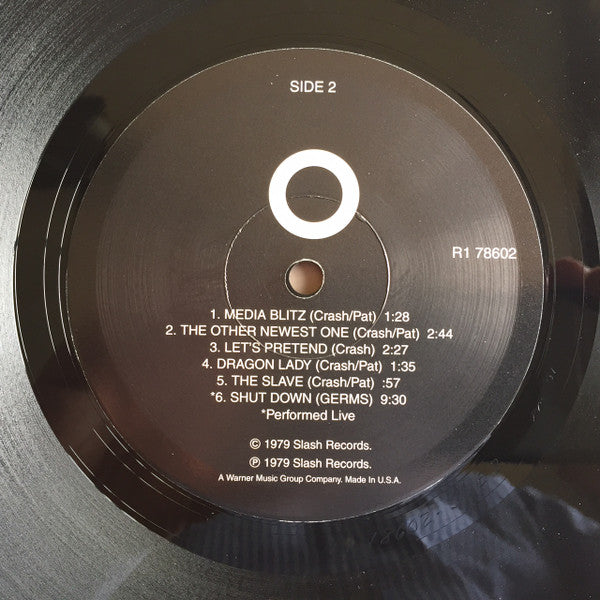 Germs - (GI) (1979) - VG LP Record 2005 Rhino USA 180 gram Vinyl & Insert - Punk Rock / Grail - Shuga Records