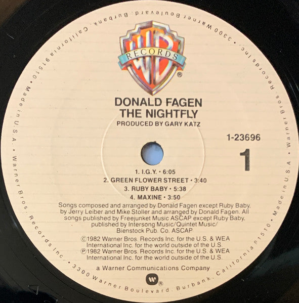 Donald Fagen - The Nightfly - VG LP Record 1982 Warner USA Original Vinyl - Pop Rock / Jazz / Fusion - Shuga Records