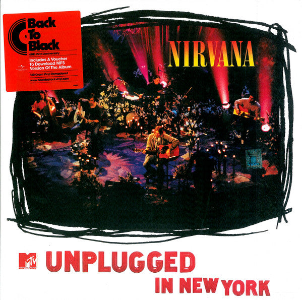 Nirvana - MTV Unplugged in New York (1993) - VG+ LP Record 2008 Geffen Europe 180 gram Vinyl - Alternative Rock / Grunge / Acoustic - Shuga Records
