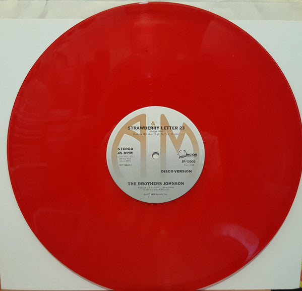 The Brothers Johnson - Strawberry Letter 23 (Disco Version) / Get The Funk Out Ma Face (Disco Version) - VG 12" Single Record 1977 A&M USA Red Vinyl - Disco / Funk