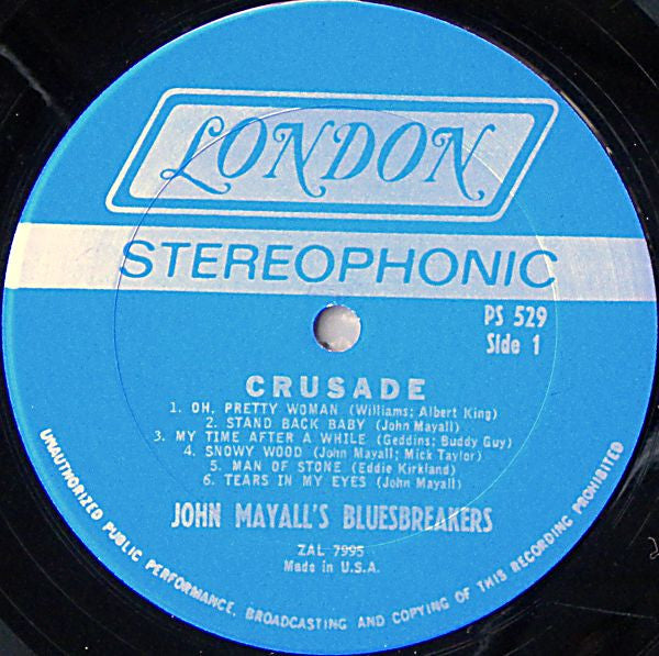 John Mayall - Crusade - Mint- LP Record 1968 London USA Original Vinyl - Blues Rock / Chicago Blues / Classic Rock - Shuga Records