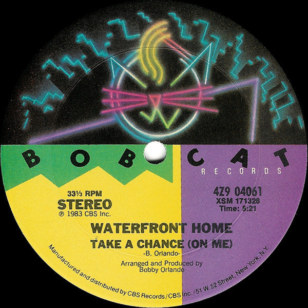 Waterfront Home - Take A Chance (On Me) - Mint- 12" Single Record 1983 Bobcat USA Vinyl - Hi NRG / Disco - Shuga Records