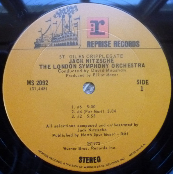 Jack Nitzsche & The London Symphony Orchestra - St. Giles Cripplegate - Mint- LP Record 1972 Reprise USA Vinyl - Psychedelic / Classical / Experimental - Shuga Records