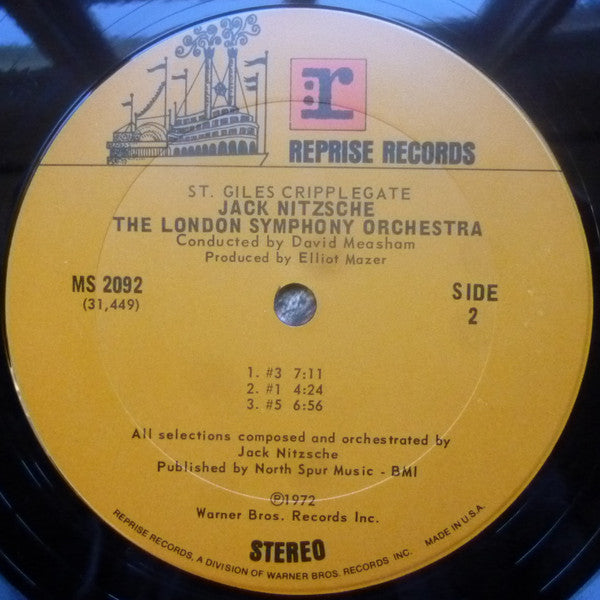 Jack Nitzsche & The London Symphony Orchestra - St. Giles Cripplegate - Mint- LP Record 1972 Reprise USA Vinyl - Psychedelic / Classical / Experimental - Shuga Records