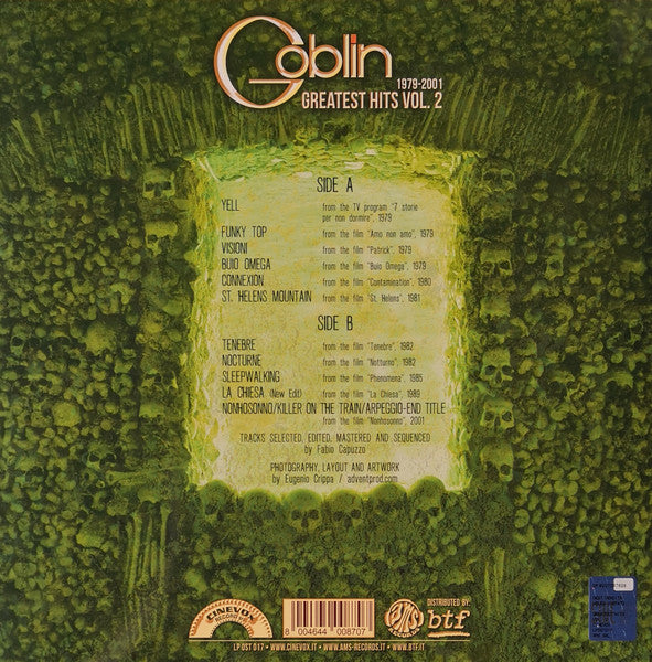 Goblin - Greatest Hits Vol. 2 (1979-2001) - New LP Record Store Day 2021 Cinevox AMS Italy RSD Neon Green Vinyl - Soundtrack / Prog Rock - Shuga Records