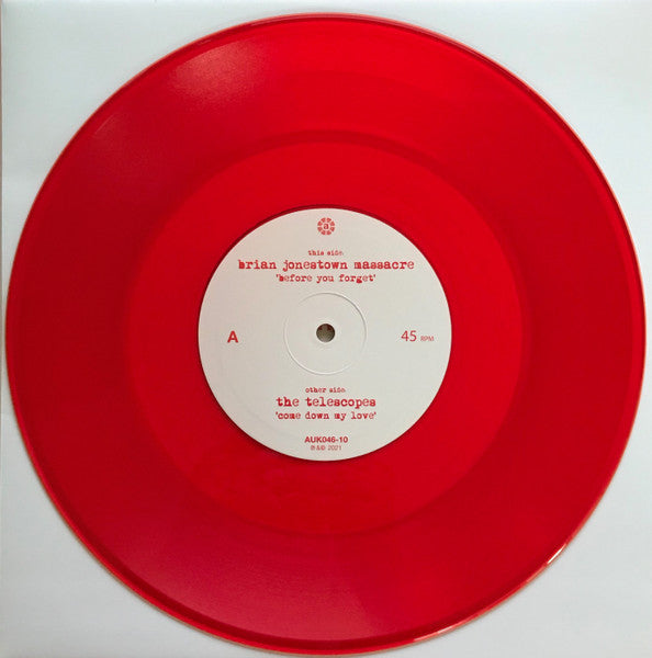 Brian Jonestown Massacre Vs The Telescopes - Before You Forget / Come Down My Love - New 10" LP Record Store Day 2021 A Records RSD Red Vinyl & Numbered - Psychedelic Rock - Shuga Records