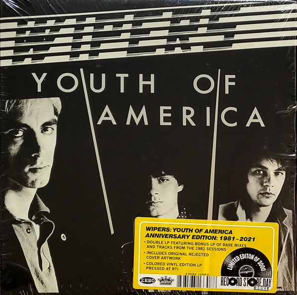 Wipers - Youth Of America (1981) - New 2 LP Record Store Day 2021 Jackpot USA Clear / Black Smoke Vinyl - Punk / Art Rock - Shuga Records