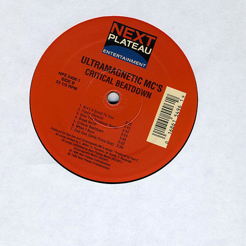 Ultramagnetic MC's - Critical Beatdown (1988) - VG+ LP Record 1997 Next Plateau USA Vinyl - Hip Hop - Shuga Records
