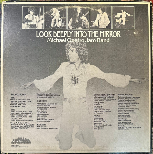 Michael Quatro Jam Band - Look Deeply Into The Mirror - Mint- LP Record 1973 Evolution USA Vinyl - Prog Rock - Shuga Records