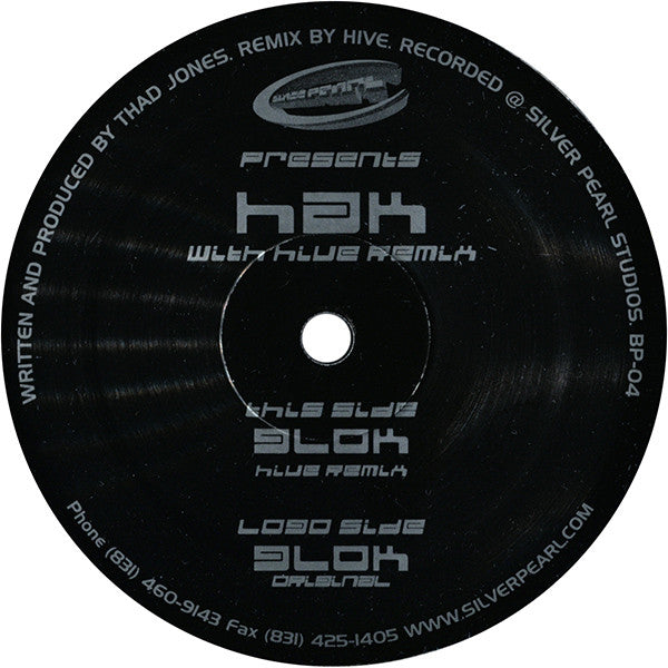 Hak - Glok - VG+ 12" Single Record 2000 Black Pearl UK Vinyl - Drum n Bass / Jungle