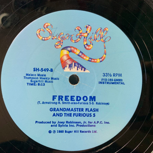 Grandmaster Flash And The Furious 5 - Freedom - VG+ 12