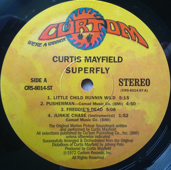 Curtis Mayfield - Super Fly (1972) - VG+ LP Record 2008 Curtom USA 180 gram Vinyl - Soul / Funk / Soundtrack - Shuga Records