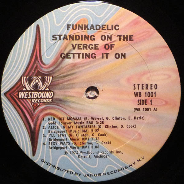 Funkadelic – Standing On The Verge Of Getting It On - VG+ LP Record 1974 Westbound USA Vinyl - P.Funk / Funk / Psychedelic Rock - Shuga Records