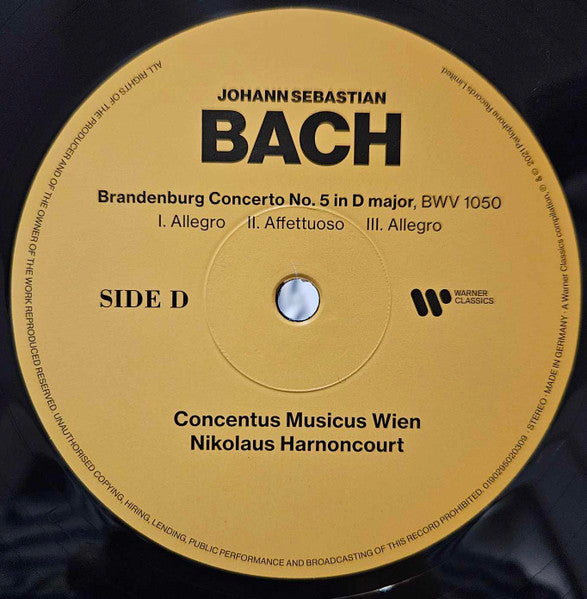 Concentus Musicus Wien / Harnoncourt - Bach - Brandenburg Concertos Nos. 1-6 - Mint- 2 LP Record 2021 Warner Germany Vinyl - Classical - Shuga Records