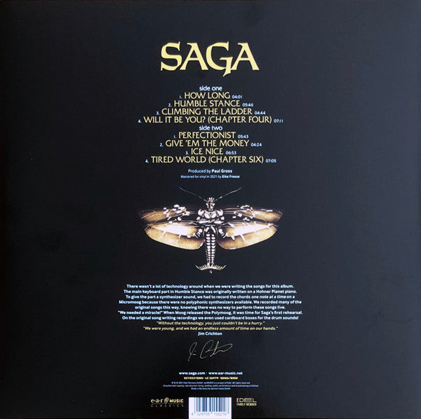 Saga ‎– Saga (1978) - New LP Record 2021 Ear Music Vinyl - Rock / Prog Rock / AOR - Shuga Records