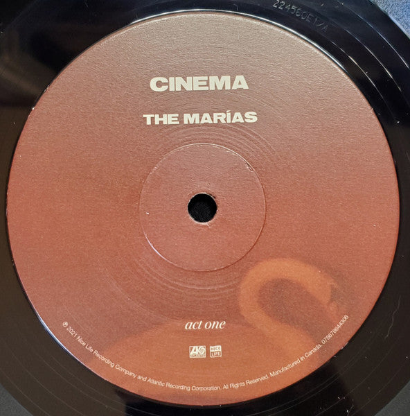 The Marías - Cinema - VG+ LP Record 2021 Nice Life Vinyl - Indie Pop / Alternative Rock - Shuga Records