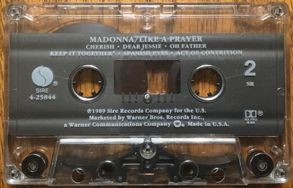 Madonna - Like A Prayer - VG+ Cassette 1989 Sire USA Tape - Synth-pop / Pop Rock - Shuga Records