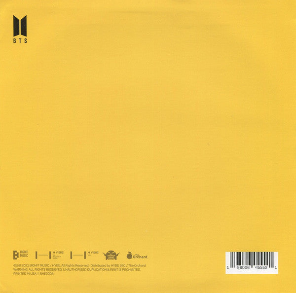 BTS - Butter - New 7" Single Record 2021 HYBE USA Vinyl - K-pop - Shuga Records