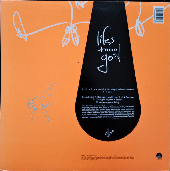 The Sugarcubes - Life's Too Good - VG+ LP Record 1988 Elektra USA Original Vinyl & Orange Cover - Alternative Rock / Electronic - Shuga Records