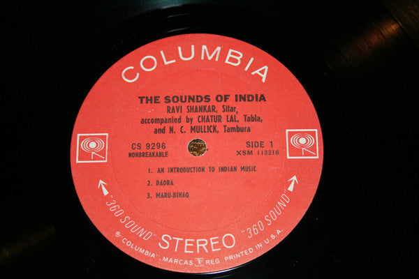 Ravi Shankar - The Sounds Of India (1958) - VG+ LP Record 1968 Columbia USA Vinyl - Indian Classical / Hindustani - Shuga Records