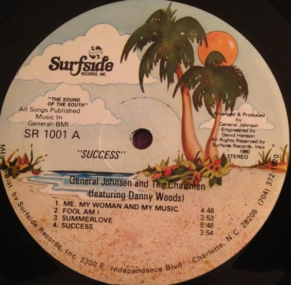 General Johnson And The Chairmen Also Featuring Danny Woods - Success - Mint- LP Record 1980 Surfside USA Vinyl - Soul / Funk - Shuga Records