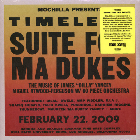 Miguel Atwood-Ferguson - Mochilla Presents Timeless: Suite For Ma Dukes - The Music Of James "J Dilla" Yancey - New 2 LP Record Store Day 2021 Vinyl - Modern Jazz / Hip Hop - Shuga Records