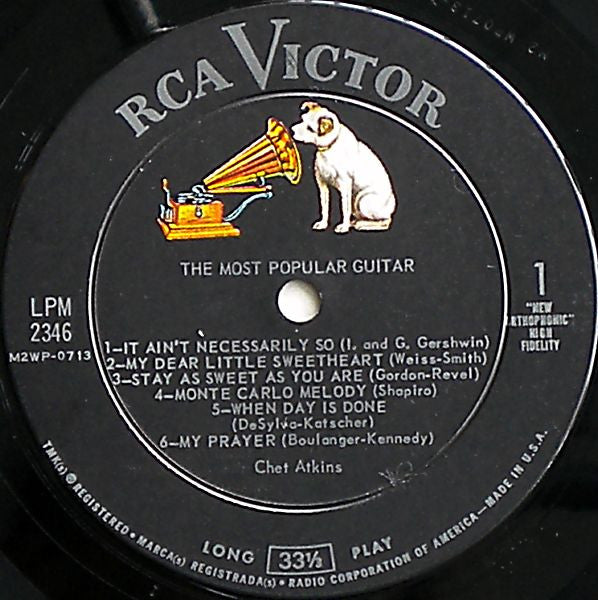 Chet Atkins – The Most Popular Guitar - VG+ LP Record 1961 RCA USA Mono Vinyl - Country - Shuga Records