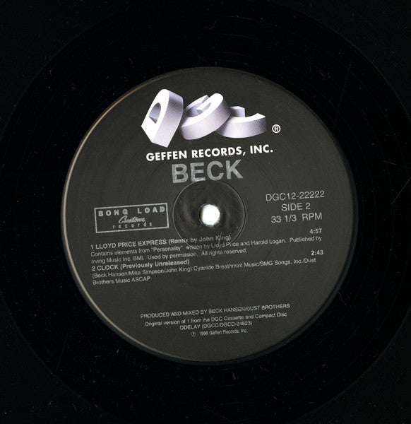 Beck - Devils Haircut - Mint- EP Record 1996 DGC Bong Load USA Original Vinyl - Alternative Rock / Pop / Breaks / Electronic - Shuga Records