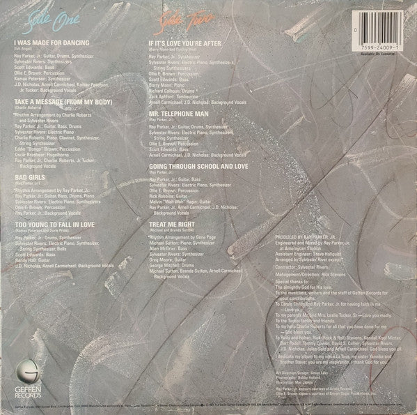 Jr Tucker ‎- Jr Tucker - VG+ LP Recorf 1983 Geffen USA Original Vinyl - Funk / Boogie / Soul / R&B - Shuga Records