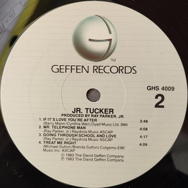 Jr Tucker ‎- Jr Tucker - VG+ LP Recorf 1983 Geffen USA Original Vinyl - Funk / Boogie / Soul / R&B - Shuga Records
