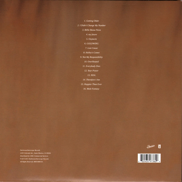 Billie Eilish ‎– Happier Than Ever - New 2 LP Record 2021 Darkroom Interscope Brown Vinyl - Pop - Shuga Records