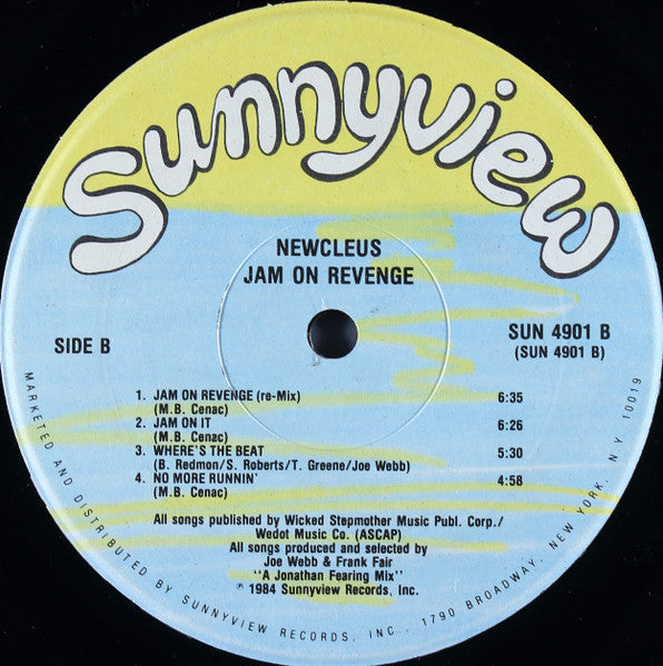 Newcleus - Jam On Revenge - VG+ (VG- cover) LP Record 1983 Sunnyview USA Vinyl - Electro / Hip Hop - Shuga Records