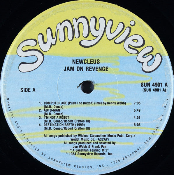 Newcleus - Jam On Revenge - VG+ (VG- cover) LP Record 1983 Sunnyview USA Vinyl - Electro / Hip Hop - Shuga Records