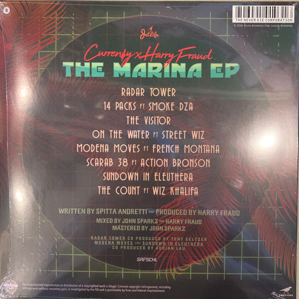 Curren$y & Harry Fraud - The Marina EP - New Record 2020 Jet Life Next Surf School Black Vinyl - Hip Hop