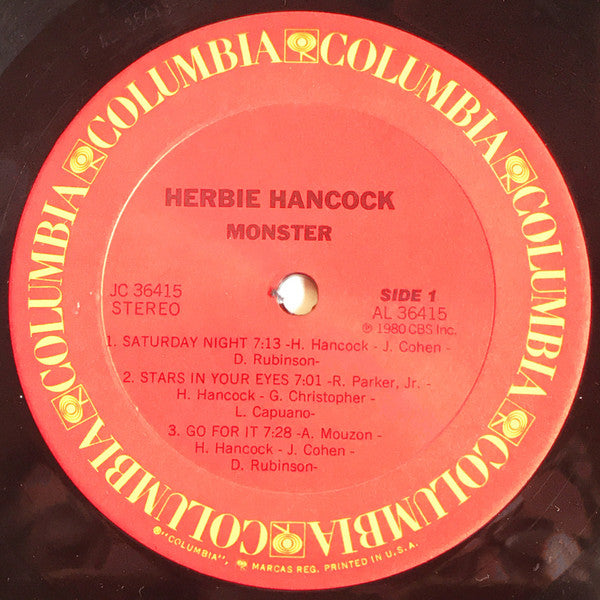Herbie Hancock - Monster - VG+ LP Record 1980 Columbia Original USA Vinyl - Jazz / Jazz-Funk / Fusion - Shuga Records