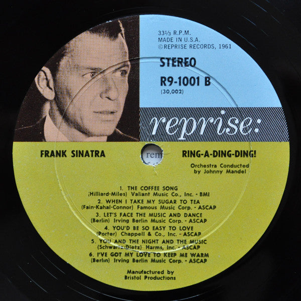 Frank Sinatra - Ring-A-Ding Ding! - VG+ LP Record 1961 Reprise USA Stereo Tri-Color Label Original Press Vinyl - Jazz / Pop / Vocal - Shuga Records