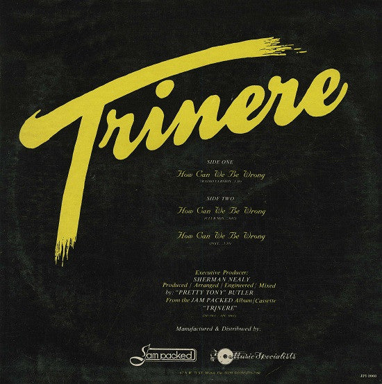 Trinere - How Can We Be Wrong - 12" Single Record 1986 Jam Packed USA Vinyl - Freestyle - Shuga Records