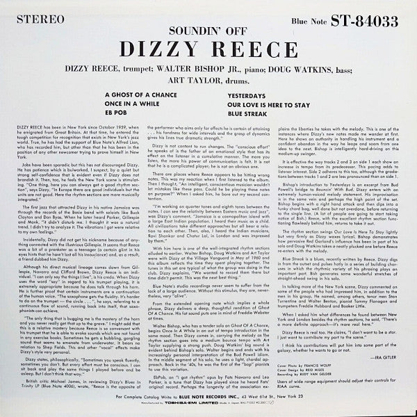 Dizzy Reece – Soundin' Off (1960) - Mint- LP Record 1984 Blue Note Japan Vinyl - Jazz / Hard Bop - Shuga Records